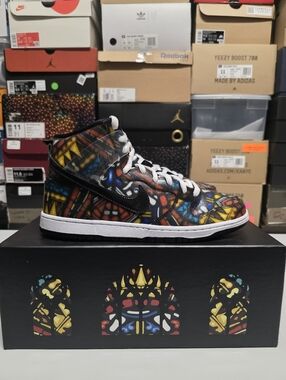 Nike SB Dunk Hi Pro 'Stained Glass' Skate Shoes US 11 - Special Box